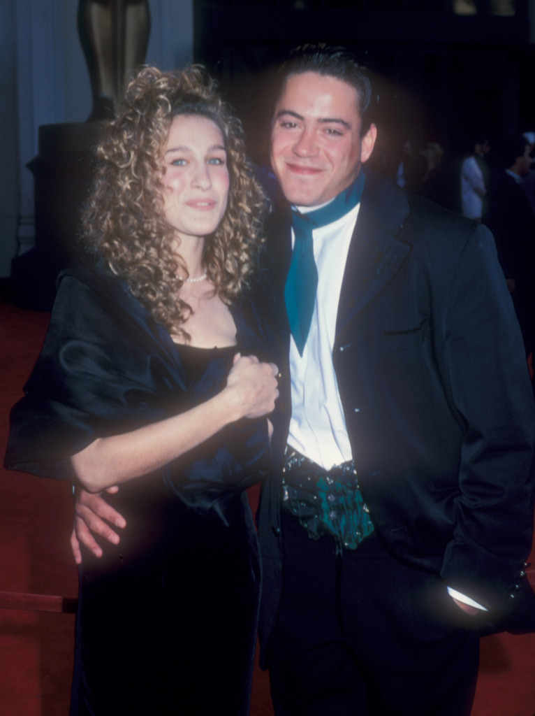 Casal improvável hoje: Sarah Jessica Parker and Robert Downey Jr. no Oscar de 1989