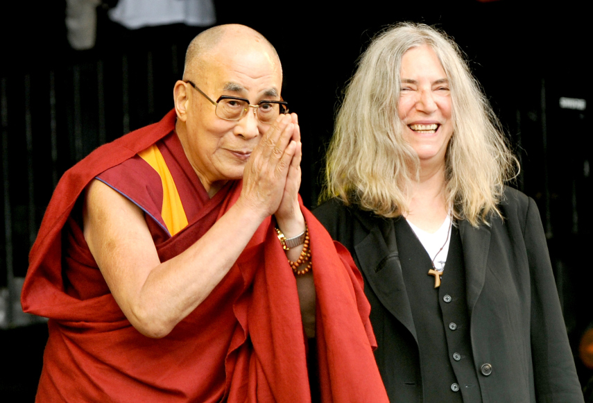 Dalai Lama e Patti Smith (Créditos: Getty Images)