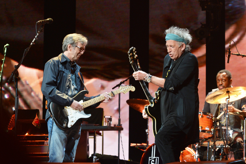 Eric Clapton e Keith Richards (Créditos: Getty Images)