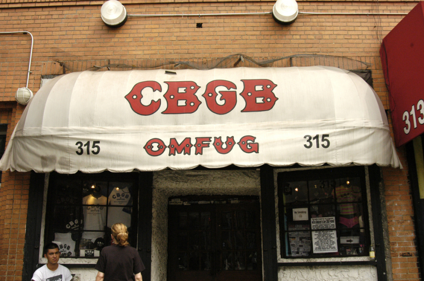 Fachada da casa de  shows CBGB
