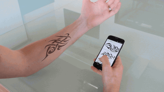 Tattoo app GIF