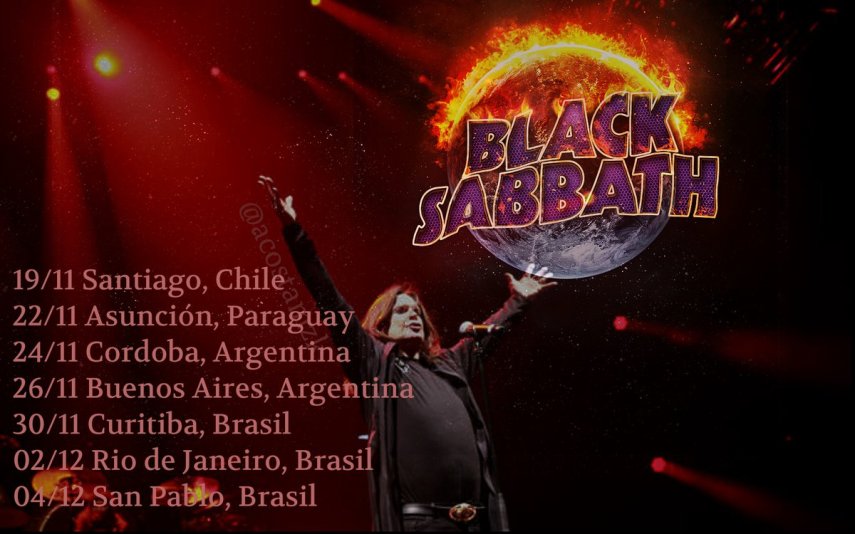 Suposto cartaz da The End Tour na América do Sul