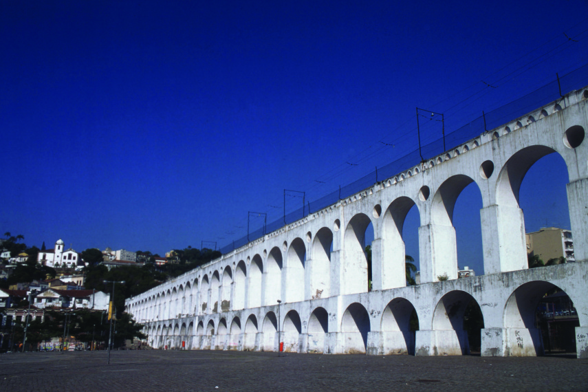Arcos da Lapa, na região central do Rio, atualmente