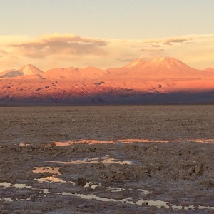 Pôr do sol no Salar de Atacama 