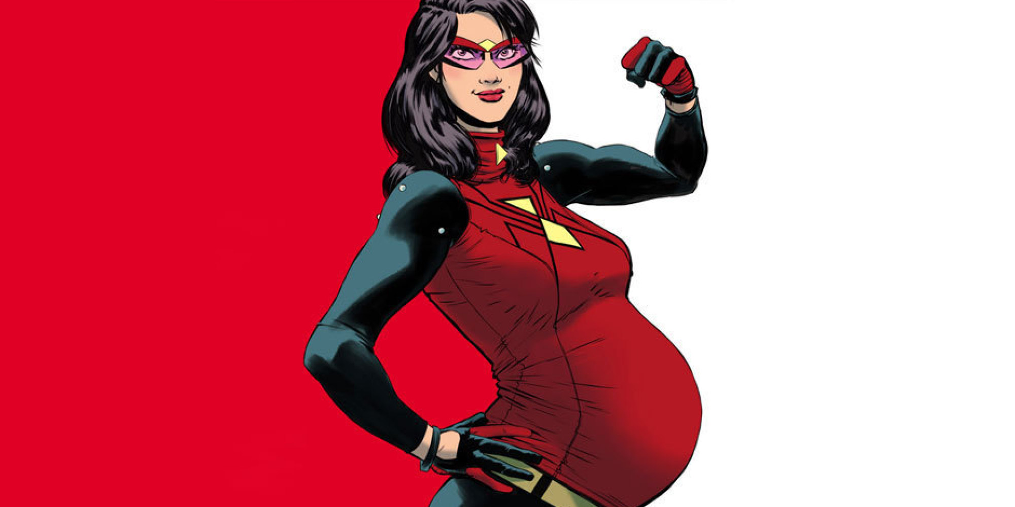 Mulher super-heroína com capa vermelha sobrevoando a cidade com gesto de  super-herói ia generativa pitoresca