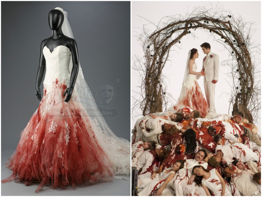 vestido de noiva sangue