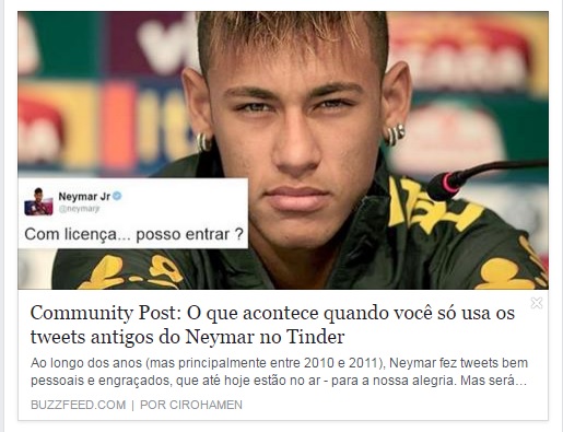 Neymar no Tinder