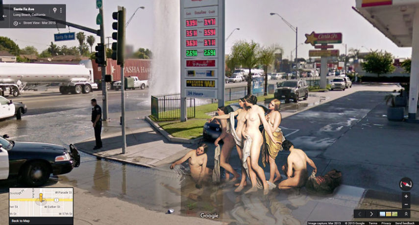Nikola Djuric é um ilustrador de Novi Sad, uma cidade no norte da Sérvia, e teve uma ideia de trazer os grandes mestres da pintura clássica para as ruas. ara ajudá-lo nessa missão, ele decidiu usar o Google Street View