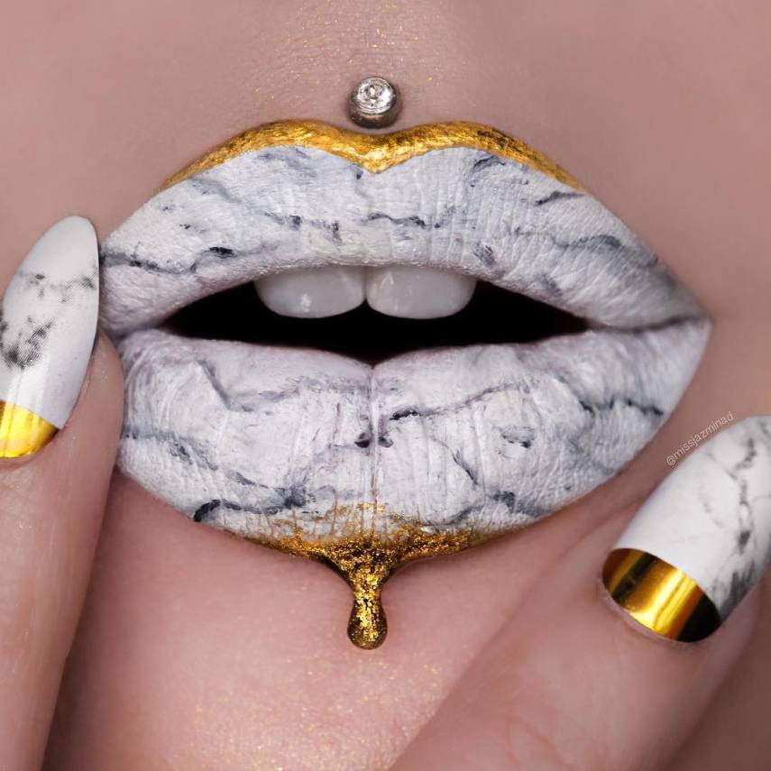 'Lábios de mármore' é nova tendência