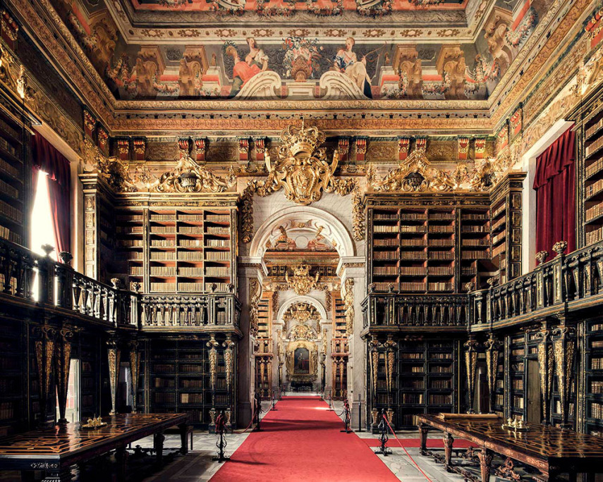 Biblioteca Joanina, Coimbra, Portugal. Ano: 1728