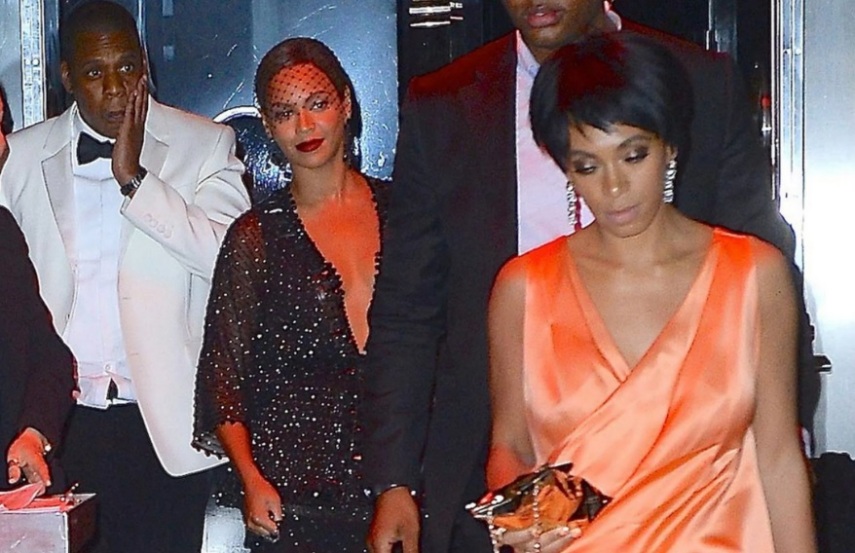 Jay-Z, Beyoncé e Solange Knowles no Met Gala 2014