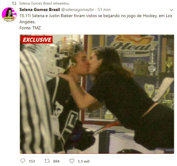 Veja foto do beijo entre Selena Gomez e Justin Bieber, Celebridades