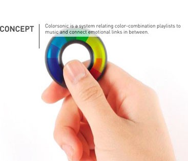 A Colorsonic apresentou um estudo de um MP3 Player que controla o seu humor
