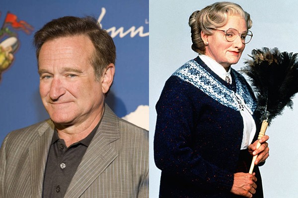 Robin Williams era a simpática Mrs. Doubtfire em 