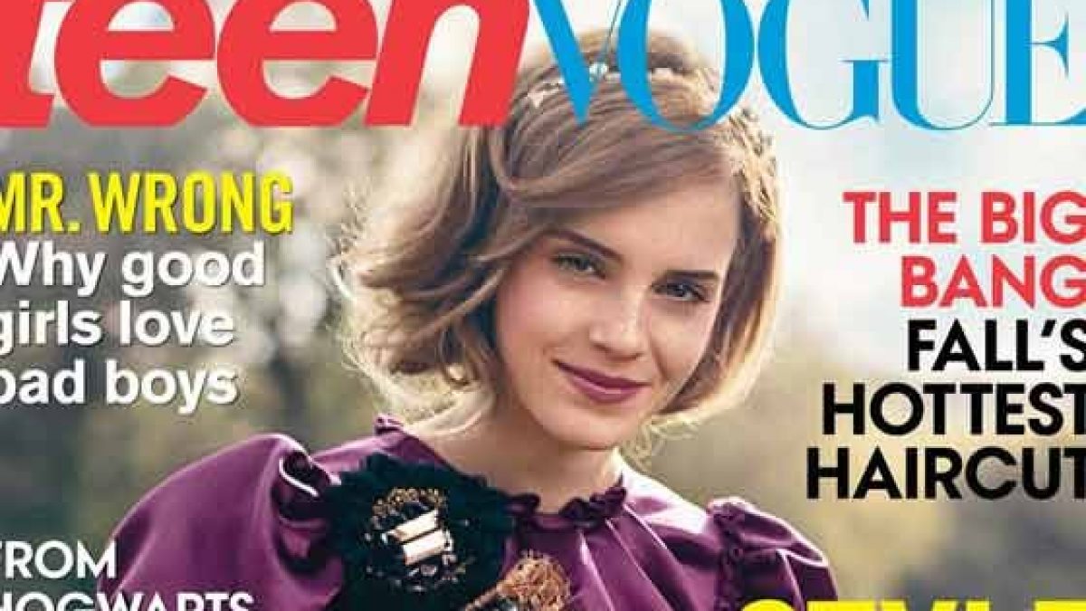 Emma Watson investe na estampa xadrez para editorial da revista <em>Teen  Vogue</em>