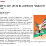 Site do Corinthians comemora vitória de “filial” paranaense – Vírgula