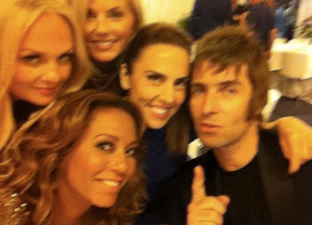 Spice Girls festejam com Liam Gallagher