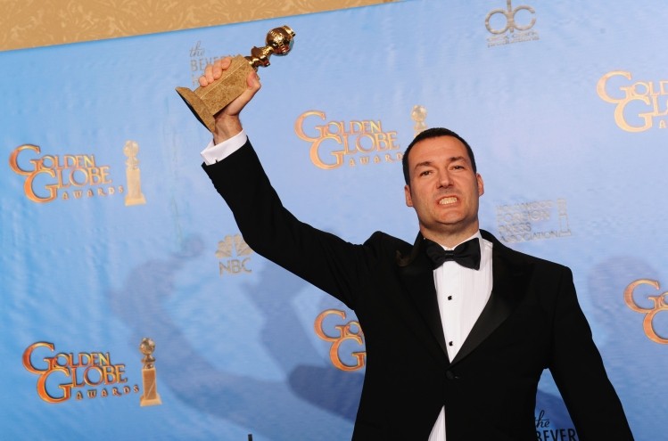 Globo de Ouro - Mark Andrews, diretor de Valente, com o prêmio de melhor animação