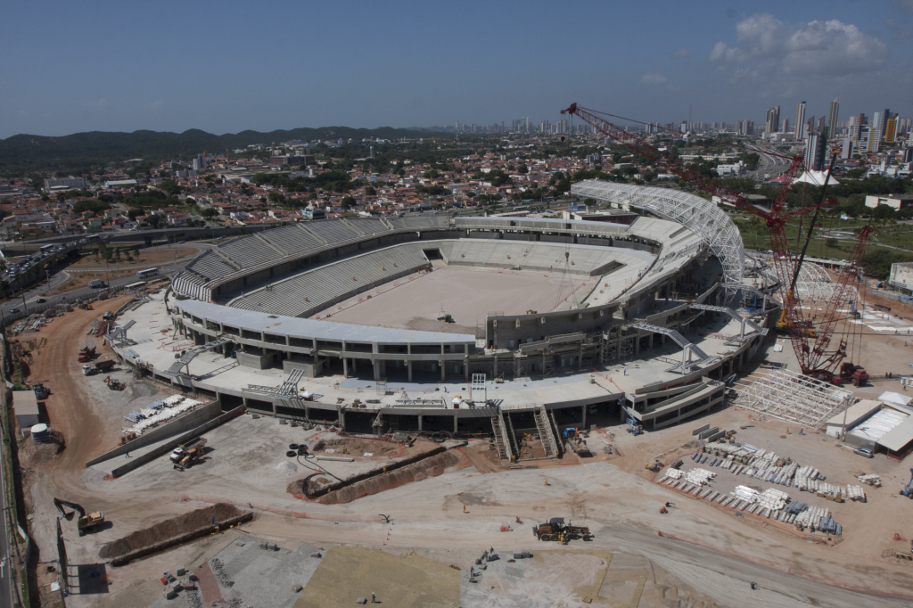 Arena das Dunas quandoi estava com 62% de suas obras concluídas