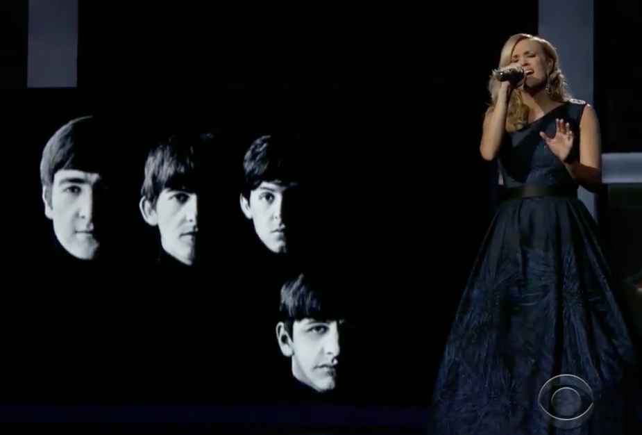Carrie Underwood erra feio ao cantar Beatles no Emmy