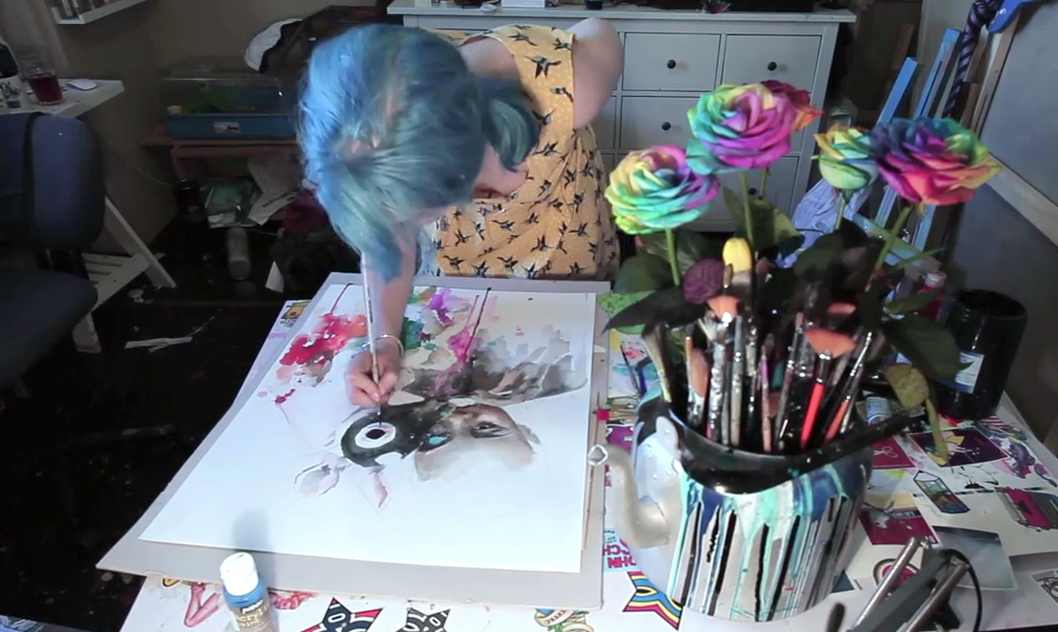 Artista russa desenha obras incríveis em time-lapse