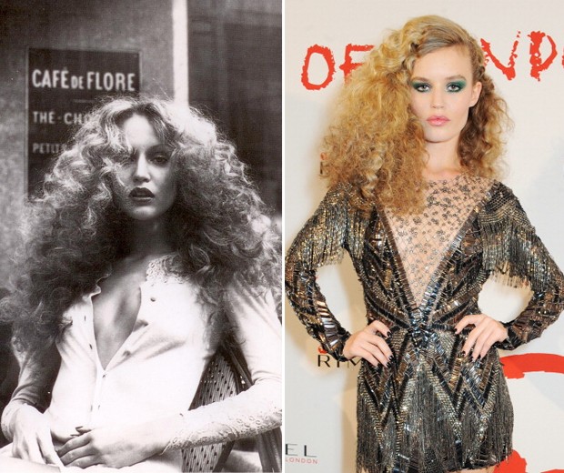 Georgia May Jagger aparece com visual idêntico ao usado pela mãe nos anos 70