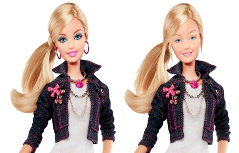 Artista norte-americano tira maquiagem da boneca Barbie com ajuda do photoshop