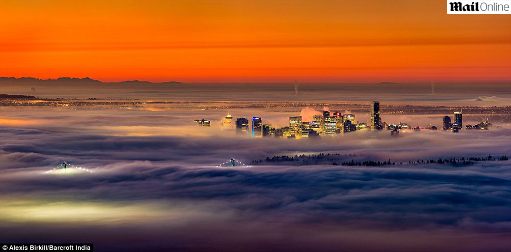 Fotógrafo britânico capta fantásticas fotografias de neblinas cobrindo cidade