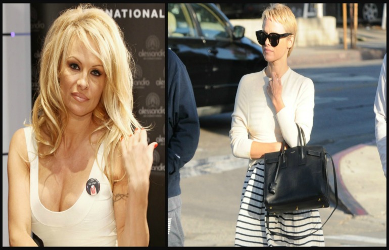 Pamela Anderson radicaliza e corta o cabelo bem curtinho