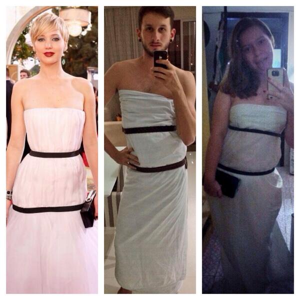 Vestido de Jennifer Lawrence vira 'meme' na Internet