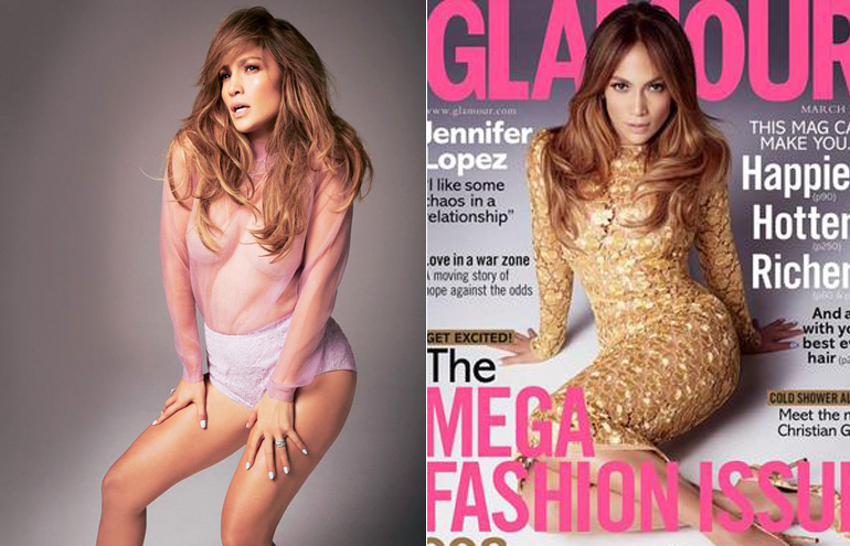 Jennifer Lopez exibe curvas em revista e diz que nunca acabaria com um pote de sorvete