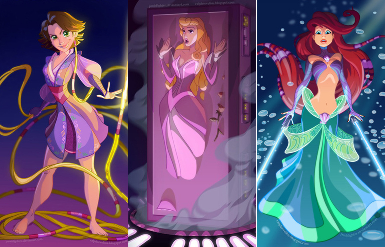 Artista transforma princesas da Disney em personagens de Star Wars