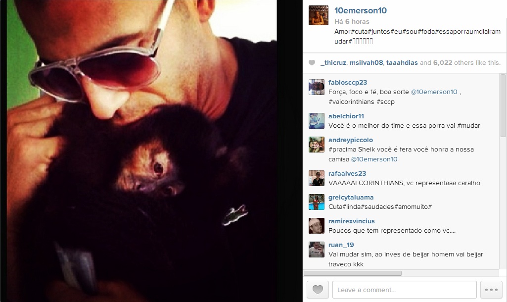 Emerson Sheik manda mensagem no Instagram: ‘Essa p... um dia ainda vai mudar’