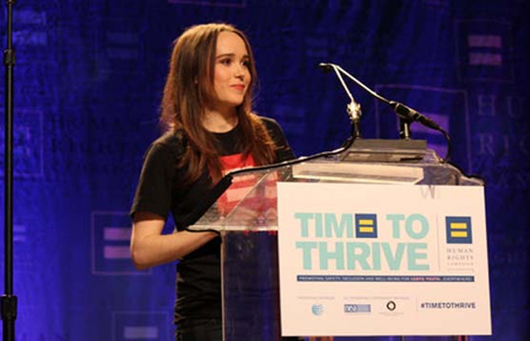Em 2008, Ellen Page interpretou lésbica dentro do armário em programa de TV