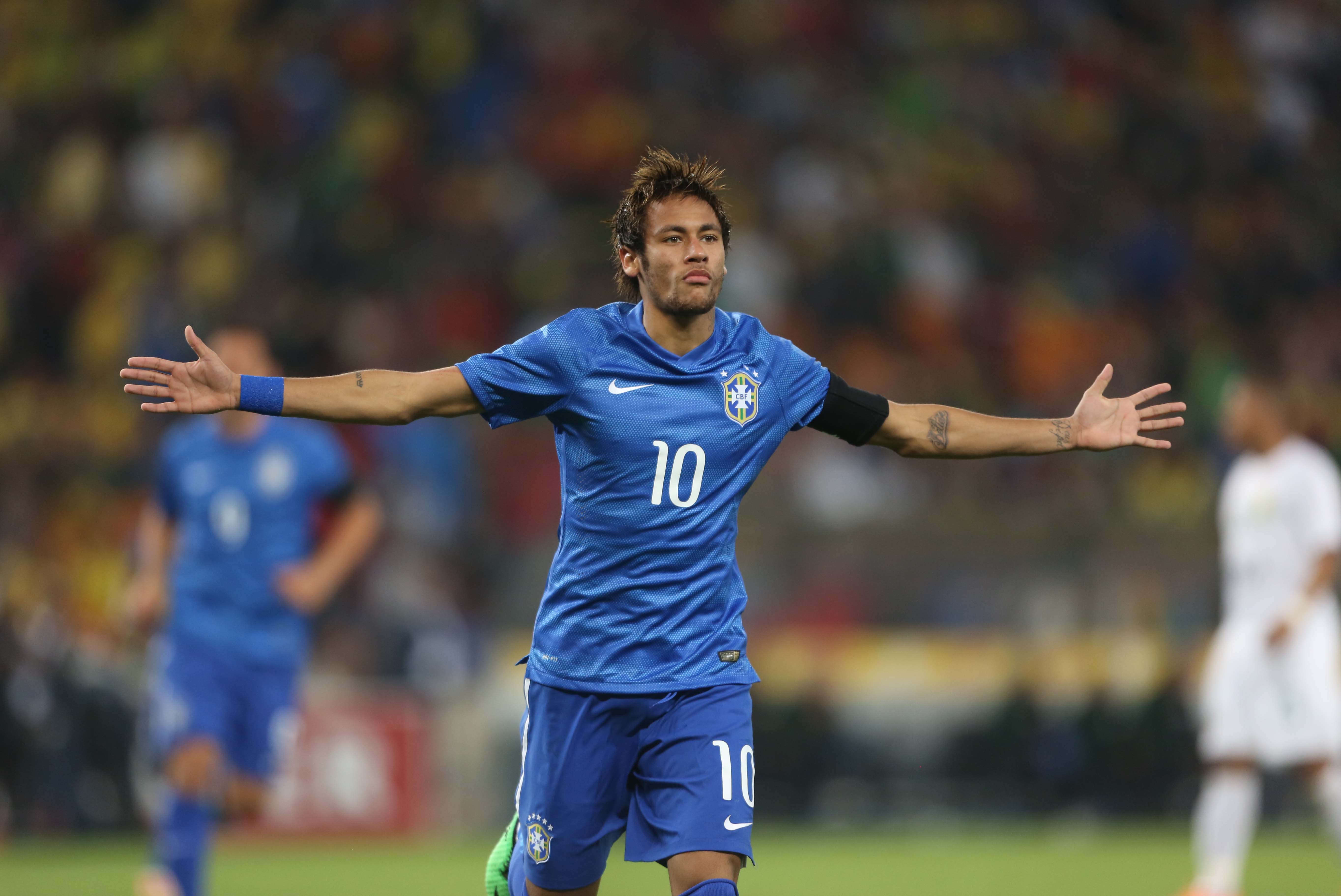 Com três de Neymar, Brasil vence a África do Sul por 5 a 0 em Joanesburgo
