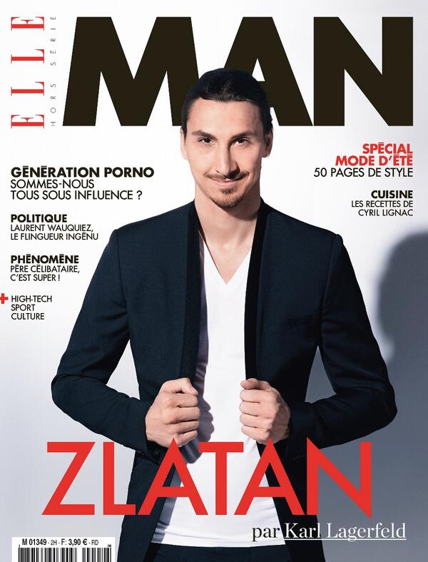 Capa de revista francesa, Ibrahimovic mostra bastidores ao lado de Karl Lagerfeld