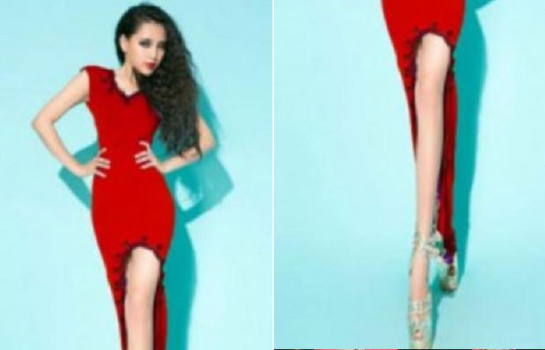 Erro de edição de imagem deixa modelo com pernas gigantes