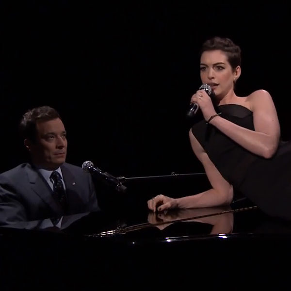 Anne Hathaway canta clássicos do hip-hop na TV americana
