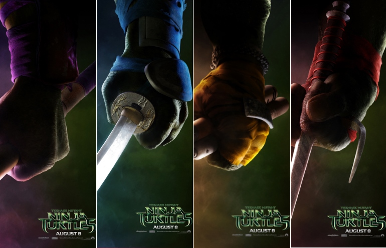 Pôsteres do novo filme das Tartarugas Ninja mostra armas dos protagonistas