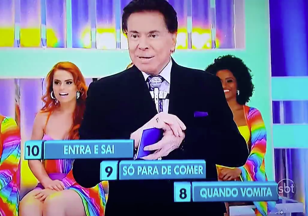 Silvio Santos pergunta: O que só paramos de comer quando vomitamos?