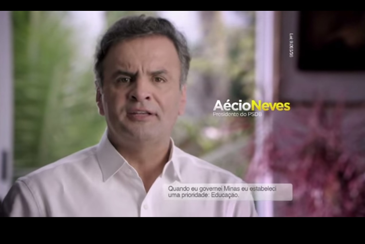 Propaganda de Aécio sobre educação tem erro de português