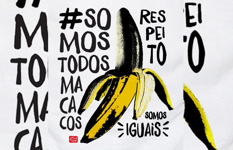 Marca de Luciano Huck lança camiseta ‘Somos todos macacos’