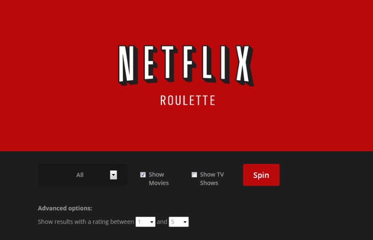 Netflix Roulette escolhe programas e filmes para assistir