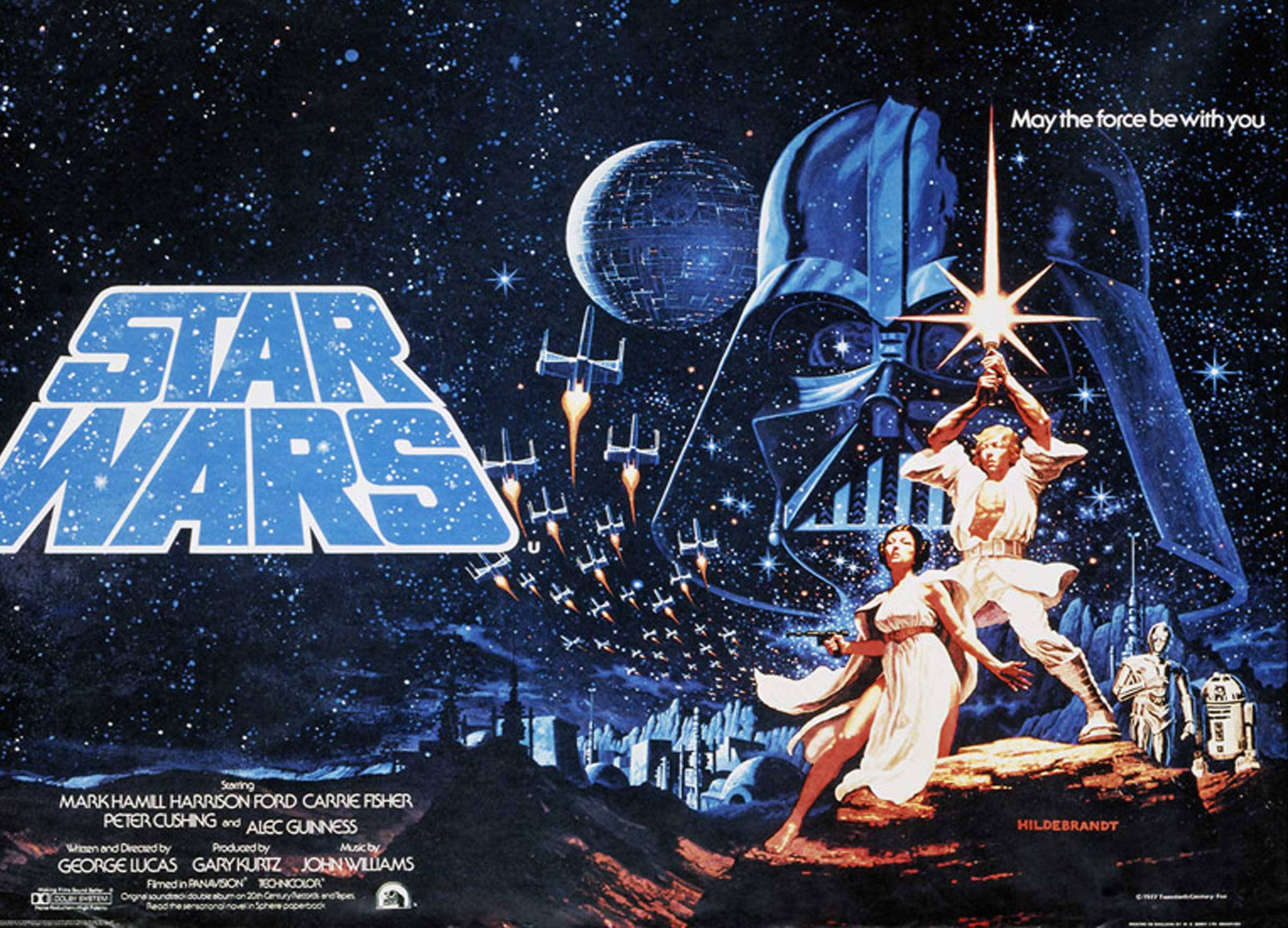 Uma Nova Esperança estreou em 1977 e foi um estupendo sucesso de bilheteria, credenciando Lucas a continuar sua adorável saga espacial