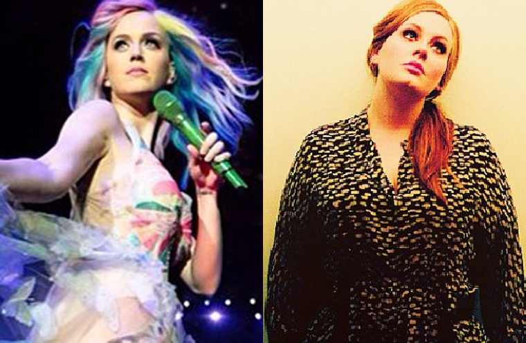 Adele e Katy Perry tiram selfie juntas; veja