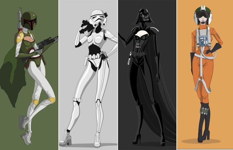 Artista recria personagens de Star Wars como se fossem mulheres; veja  imagens – Vírgula