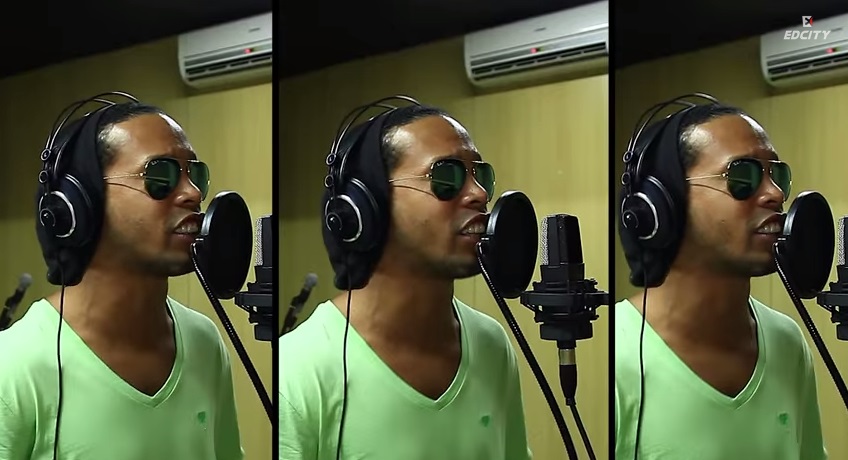 Ronaldinho já fez uma música e gravou um clipe com Edcity
