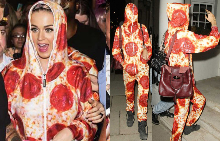 Macacão com estampa de calabresa conquista famosas como Katy Perry e Delenvigne