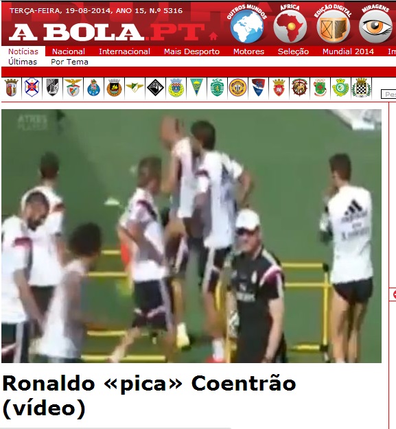 Cristiano Ronaldo se irrita em treino do Real e mostra o dedo