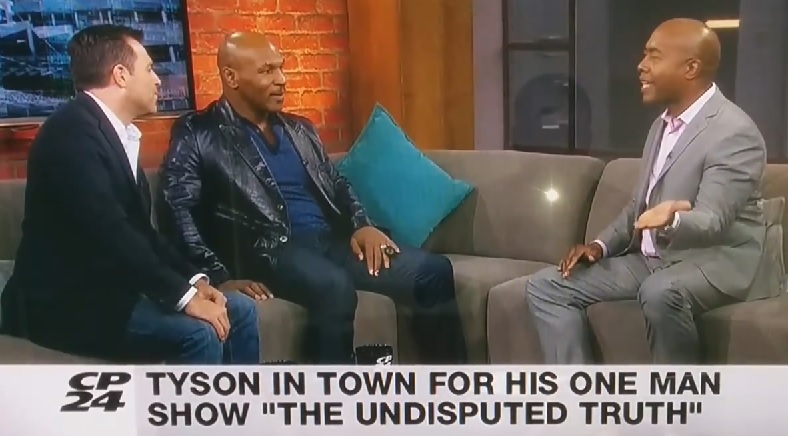 Mike Tyson xinga apresentador em programa ao vivo no Canadá